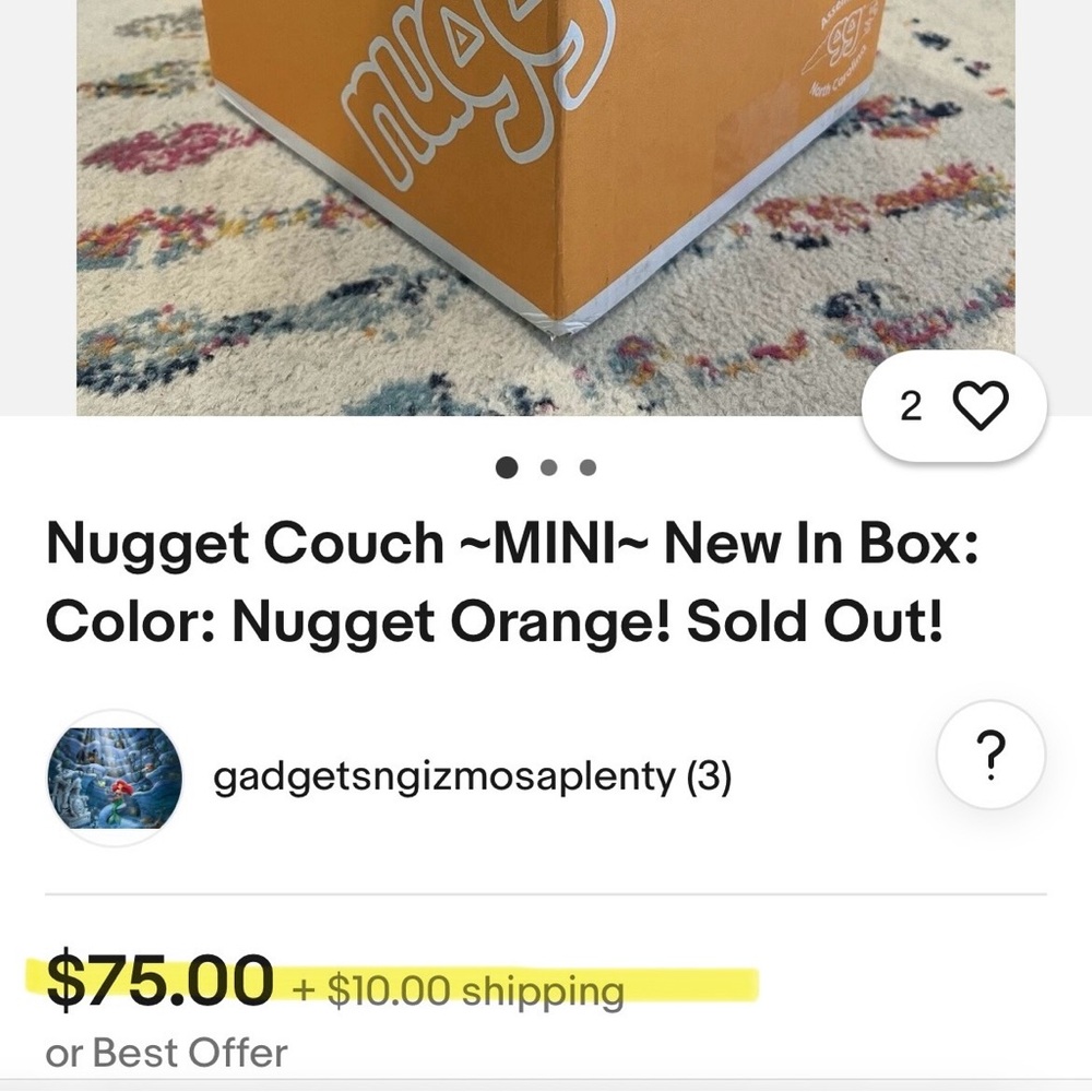 MINI Nugget Couch - Sold Out, New without box!